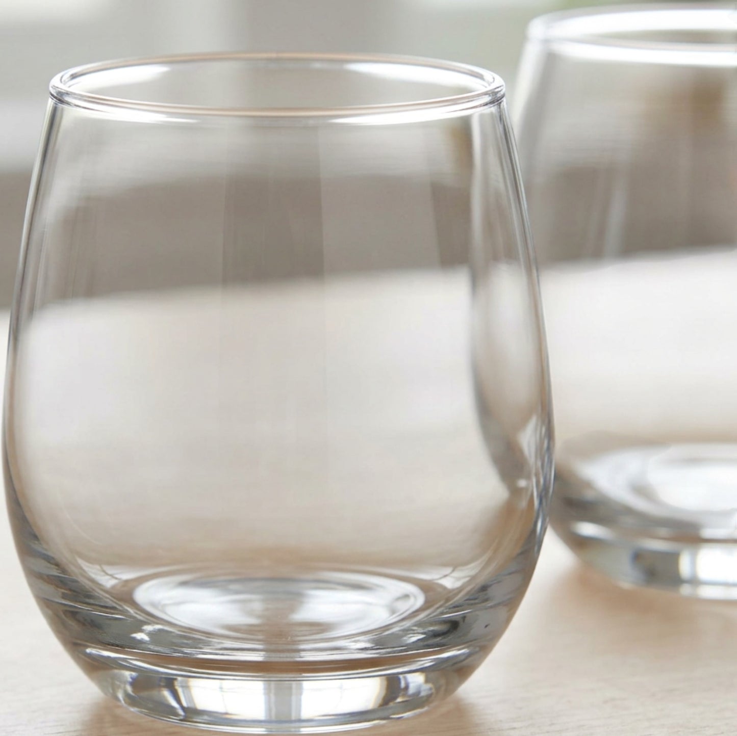 Skvhf Haloform Stemless Wine Glasses 15 oz Clear Set of 2 - Detail view