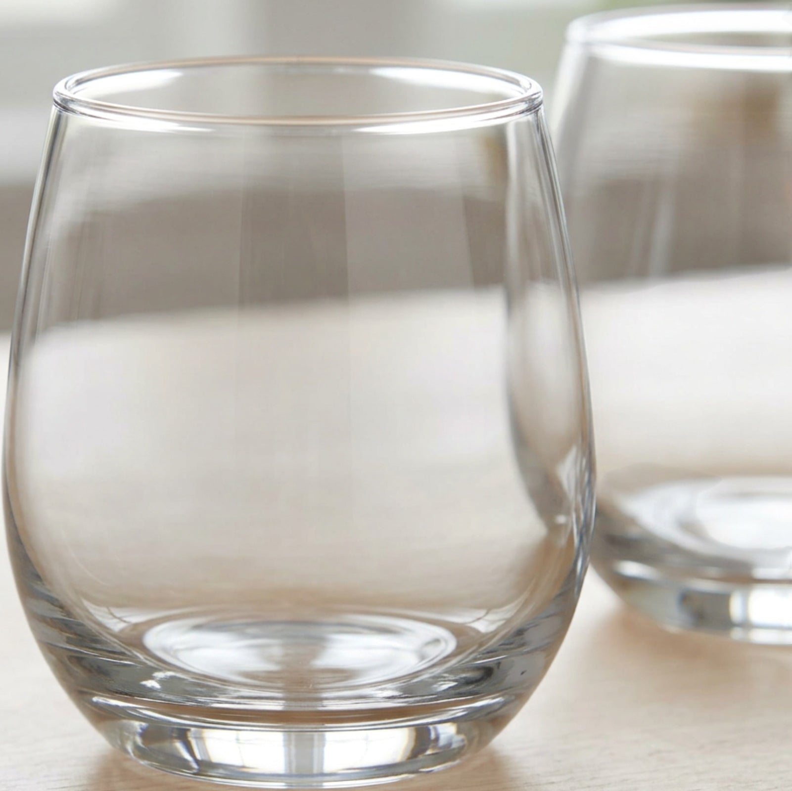 Skvhf Haloform Stemless Wine Glasses 15 oz Clear Set of 2 - Detail view