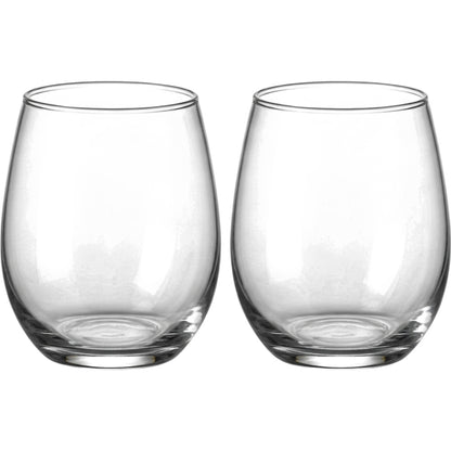 Skvhf Haloform Stemless Wine Glasses 15 oz Clear Set of 2 - Product view