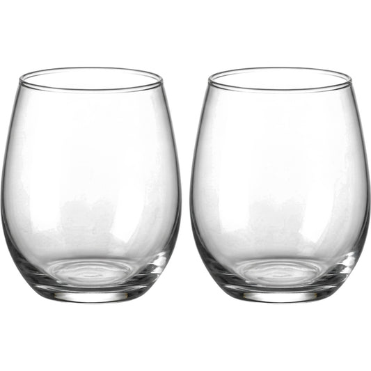 Skvhf Haloform Stemless Wine Glasses 15 oz Clear Set of 2 - Product view