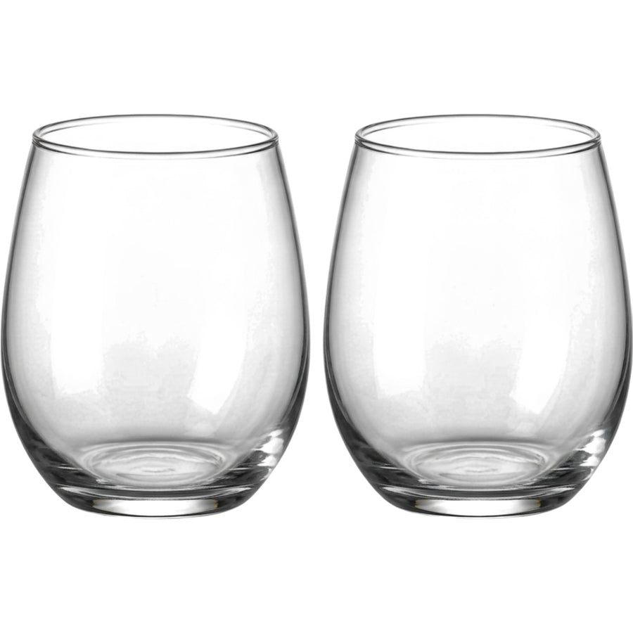 Skvhf Haloform Stemless Wine Glasses 15 oz Clear Set of 2