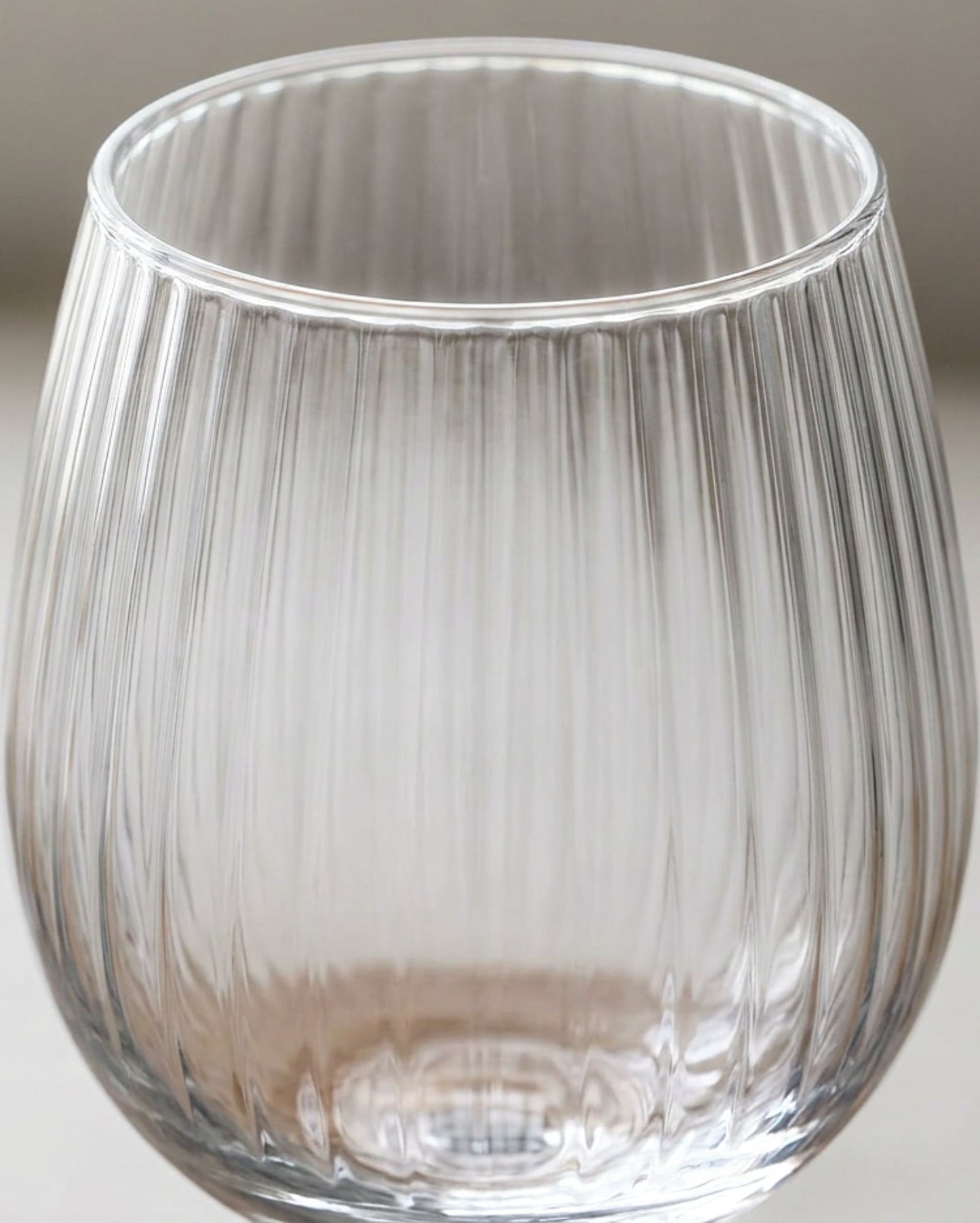Skvhf Ribbed Stemless Wine Glass Set 2 14 oz