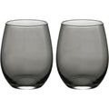 Skvhf Smoke Gray Stemless Wine Glass Pair 16 oz